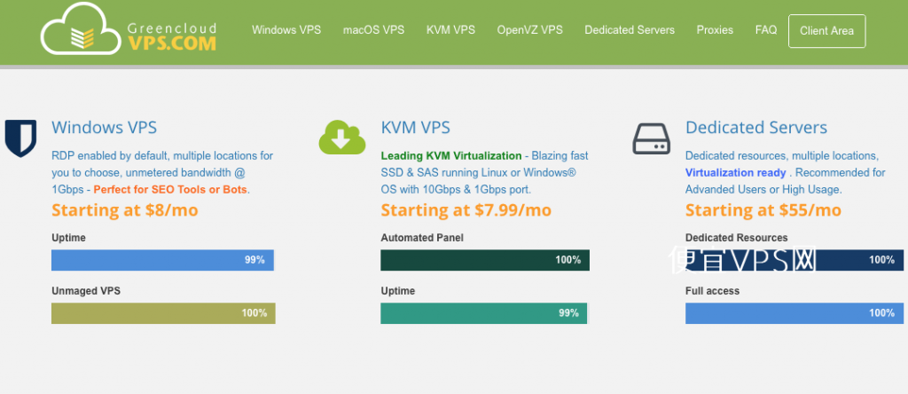 GreenCloudVPS：KVM VPS 方案终身六折 / 10Gbps 方案终身五折