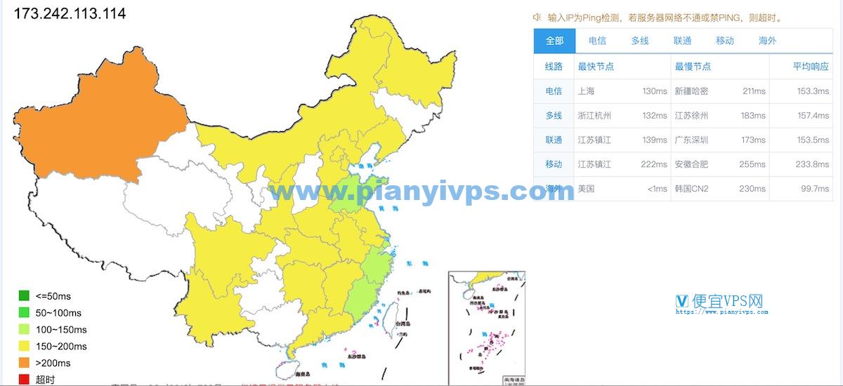 搬瓦工 DC6 机房延迟测试