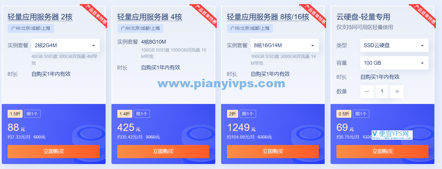 腾讯云轻量应用服务器活动